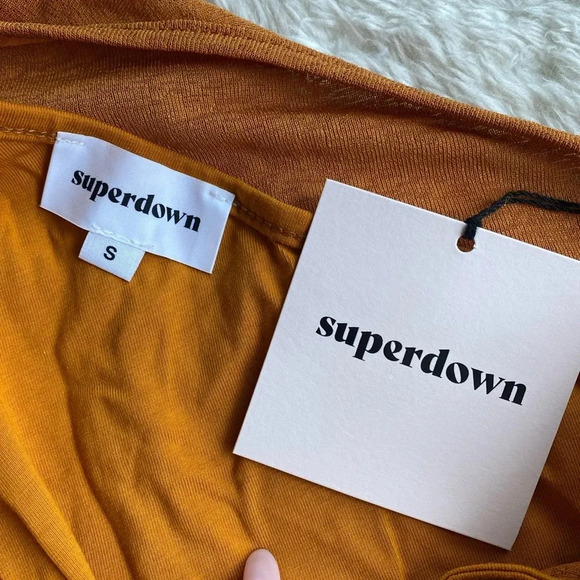 NWT Superdown Revolve Mini Orange Dress Knit Lightweight Small S Lily New Soft - Picture 4 of 5